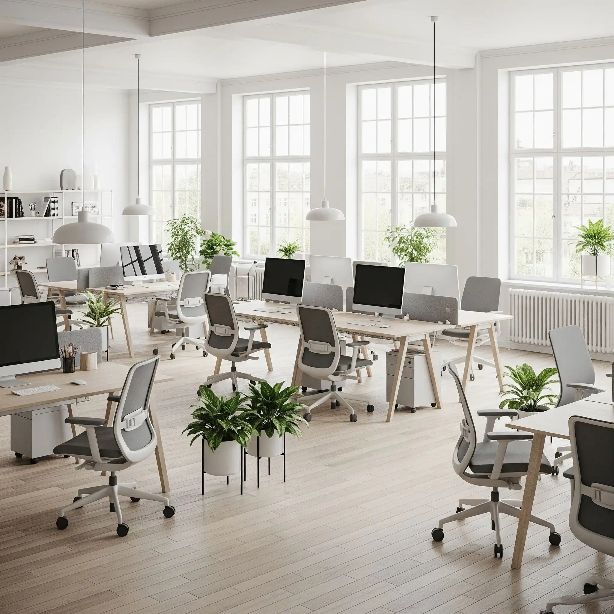 Modern ve aydınlık ofis tasarımı