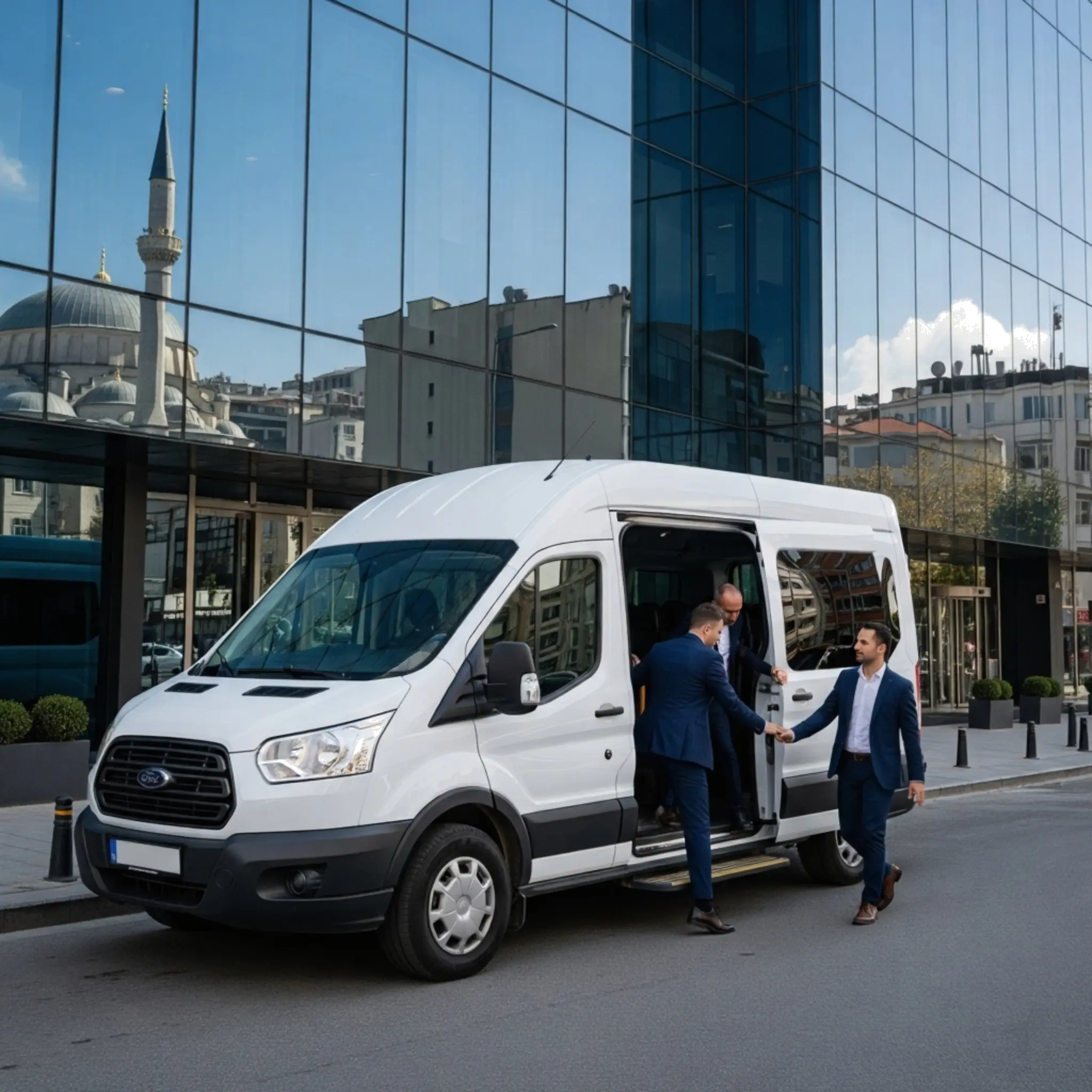 Modern bir ofis resepsiyon alanı